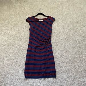 LOFT dress with side ruched waist